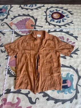 Brixton Rust Orange Button-Up Shirt